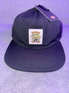 Dickies "Don't Trip" Hat Black Adjustable Cap Graphic Patch